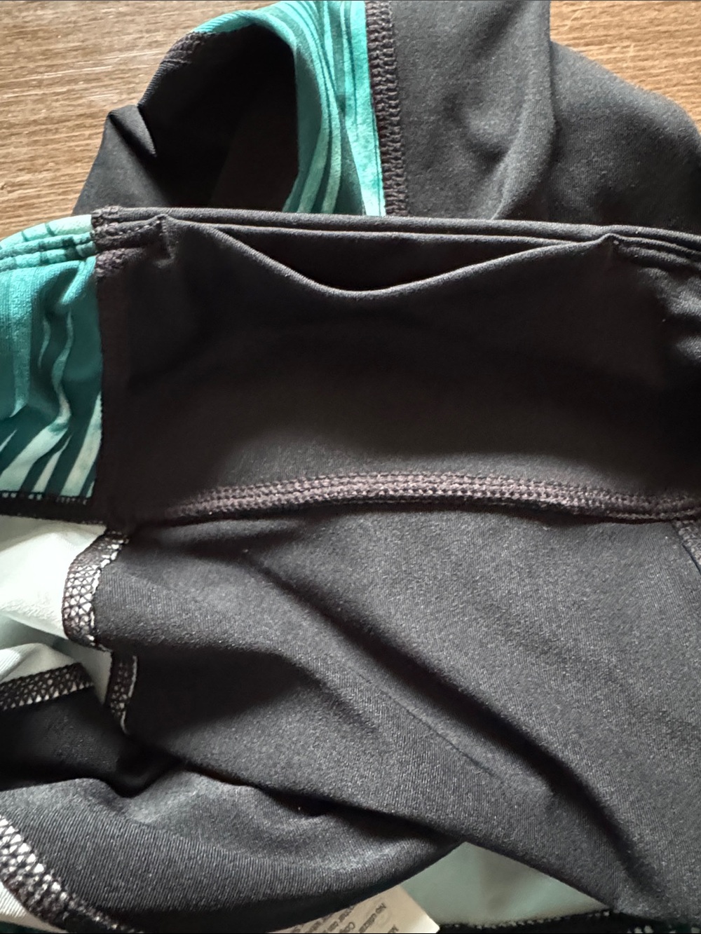 Asics Black and Green Athletic Leggings - Picture 6 of 7